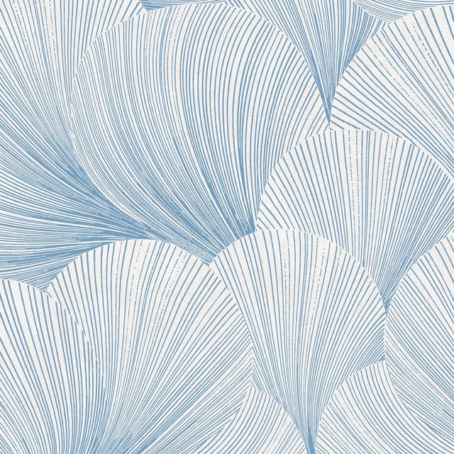 SAMPLE - Boråstapeter Mirage Wallpaper In Blue And White For Sale