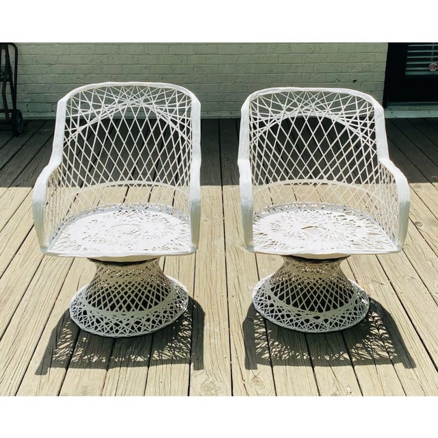 Plastic 1970’s Russell Woodard Style Spun Fiberglass Oval Table W/ 4 Arm Chairs For Sale - Image 7 of 12
