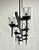 Marian Jamieson "Kellen" Chandelier, Blackened Steel & Murano Glass Style Shades For Sale - Image 9 of 18