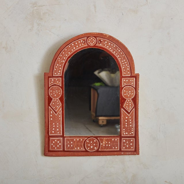 Roger Capron French Ceramic Wall Mirror by Roger Capron, 1950s For Sale - Image 4 of 11