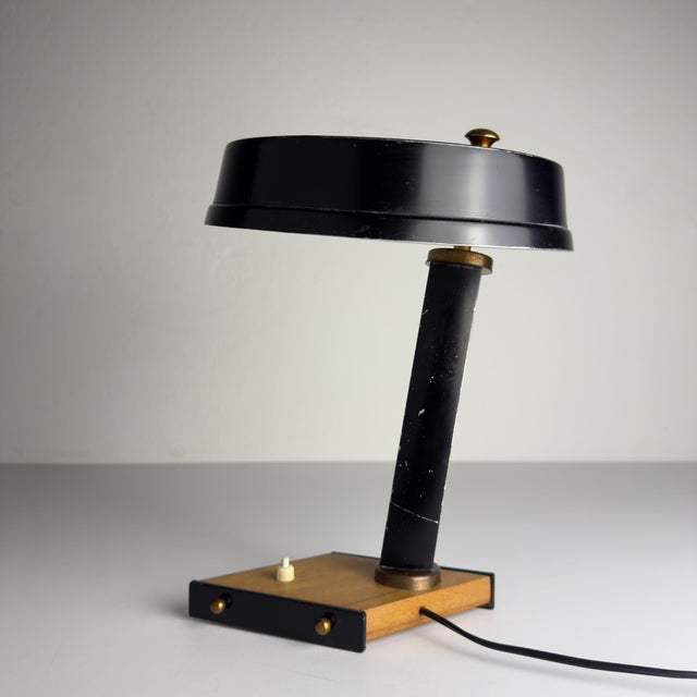 Metal Vintage Metal Desk Lamp attributed Oscar Torlasco, Italy, 1950s For Sale - Image 7 of 18