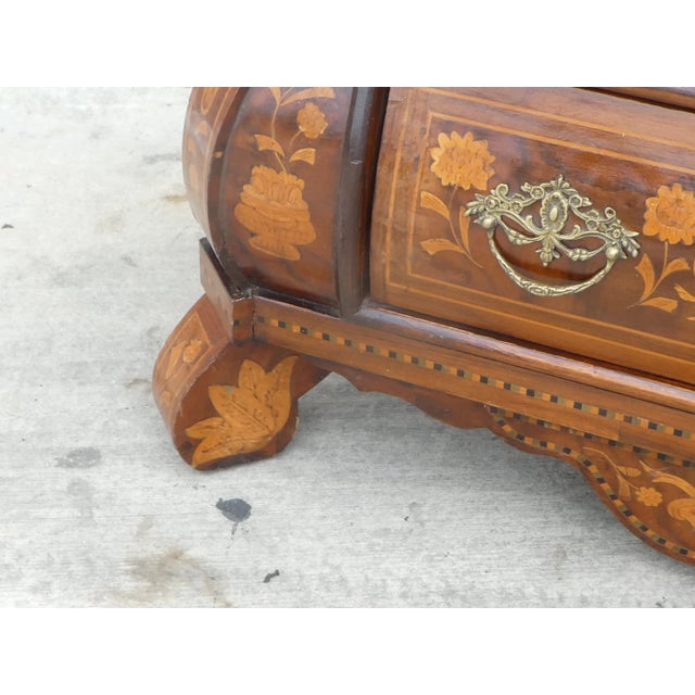 Late 18th Century Vintage Dutch Marquetry Bombe Chest For Sale - Image 10 of 13