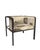 Collector AZ1 Armchair in Silt Fabric and Dark Brown Lacquered Metal by Francesco Zonca For Sale - Image 4 of 4