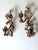 Vintage Italian Mirrored Gilt Metal and Porcelain Rose Sconces, 1940s, Set of 2 For Sale - Image 9 of 18