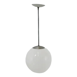 Vintage Kurt Versen Opal Glass Hanging Pendant Light