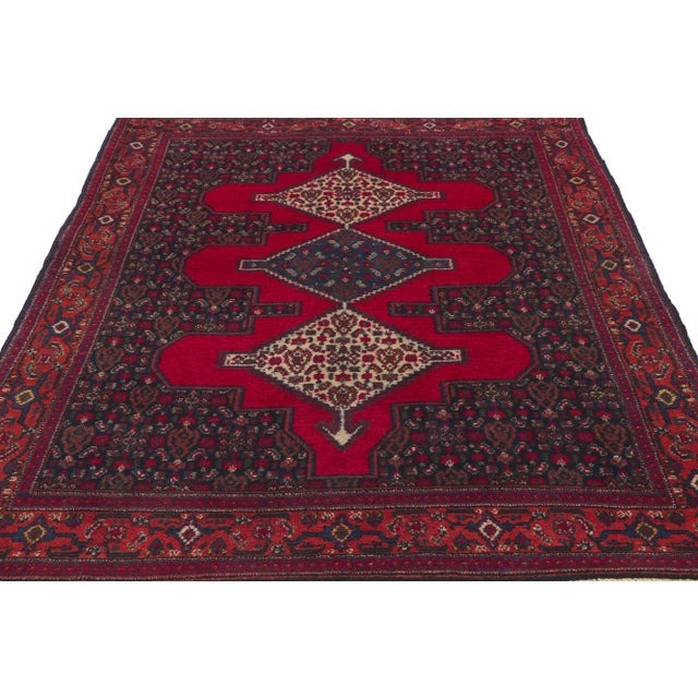 Vintage Persian Senneh Rug, 03'08 X 05'01 For Sale - Image 4 of 9