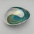 Opalescent swirl Murano glass dish with lip