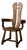Brutalist Oak Armchair with Sculptural High Back by De Puydt, 1960s For Sale