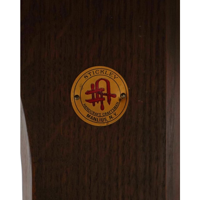Stickley Round Mission Oak 52 Inch Dining Room Table For Sale - Image 18 of 18