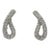 Vintage Georg Jensen Diamond & Sterling Silver Infinity Earrings - 2 Pieces For Sale