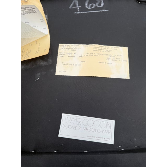 Brass Milo Baughman for Thayer Coggin Cantilever Hollywood Regency Accent Chair For Sale - Image 8 of 15