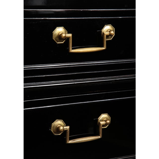 Ebony Directoire-Style Commode With Marble Top For Sale - Image 8 of 13