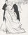 This is a set of 2 matted vintage haute couture fashion prints that showcase desgins by Christian Dior and Cristobal...