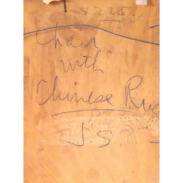 Early 20th Century Joseph Solman, Oil Painting Interior Scene Chair w Chinese Rug Joseph Solman American Art WPA For Sale - Image 5 of 8