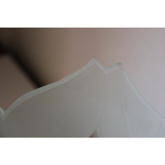 1990s Robert Guenther and George Luna Studio Art Glass Oval Bowl With Double Cut-Out Passion Leaf Design For Sale - Image 9 of 11