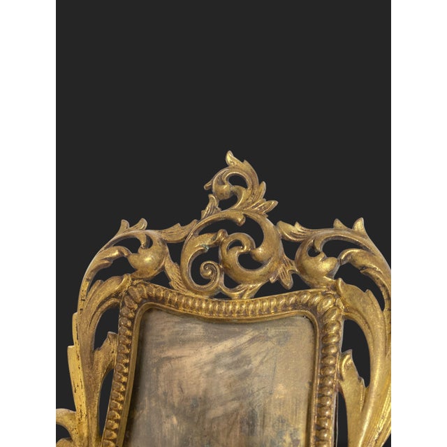 Rococo Gilt Bronze Photo Frame, France, 1800s For Sale - Image 9 of 18