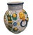 Vintage Italian Majolica Style Lion-Head Lemon Motif Ceramic Urn Vase For Sale - Image 4 of 12