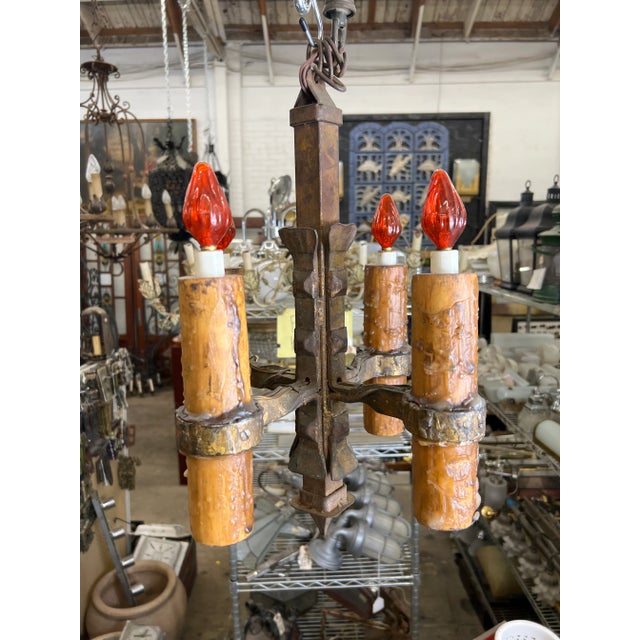 This hanging Spanish chandelier is so charming! It is simple yet completely captures the Spanish revival style. It...