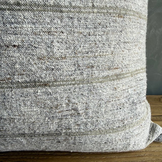 Not Yet Made - Made To Order Vintage Rug Pillow Cover With Stripes For Sale - Image 5 of 8