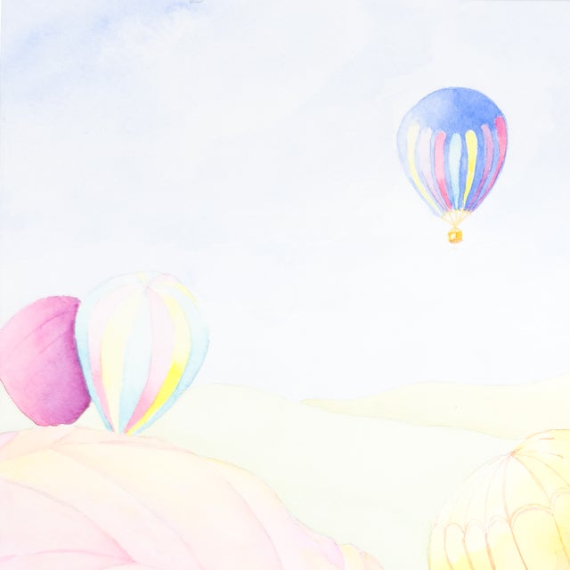 Illustration Hot Air Balloon Festival - Tomoko Parry, C. 1990s For Sale - Image 3 of 10