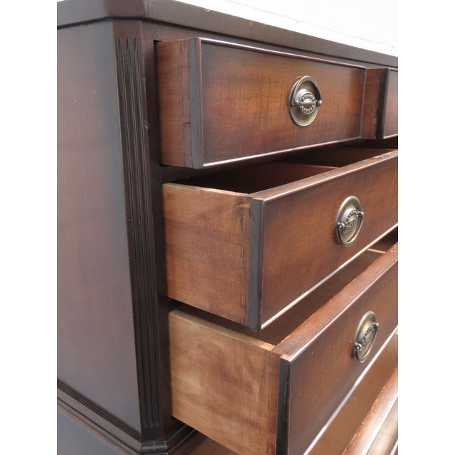 1940s 1940s Mahogany Tall Chest of Drawers 6442 For Sale - Image 5 of 15