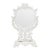 Antique White Cast Iron Dresser Mirror For Sale