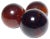 Brown Glass Spheres, France, 1970, Set of 3 For Sale