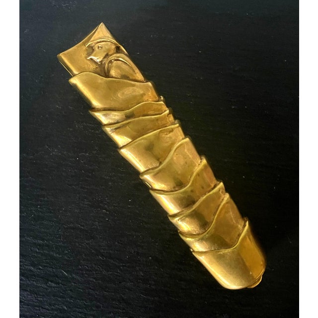 Gold Large Rare French Gilt Bronze Box "Pinocchio" by Line Vautrin For Sale - Image 8 of 14