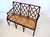 Late 20th Century Faux Bamboo Settee With Leather Cushion, Tortoise Shell Finish For Sale - Image 5 of 15