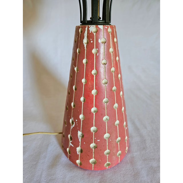 1950s Mid Century Modern Atomic f.a.i.p. Chalkware Ufo Lamp For Sale - Image 6 of 8