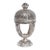 Antique Silver Floral & Fruit Display Jar For Sale
