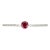 Certified Minimalist 4.9 Ct Ruby Solitaire Bracelet in 925 Sterling Silver For Sale