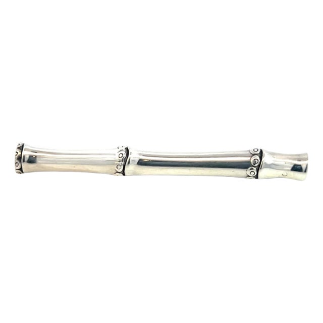 1990s John Hardy Estate Bamboo Brooch Pin Sterling Silver For Sale
