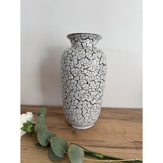 Vintage Vase in Crackle Ceramic For Sale - Image 4 of 4