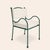 Cream Panarea Armchair in Cream and Taupe Striped Upholstery by Ceraudo, 2010s For Sale - Image 8 of 8