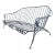 Wrought Iron Faux Bois Sofa in Dogwood Form, Mid-Century Modern For Sale