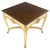 French Provincial Italian Carved Scallops Decorated 25" Square Cherry Top Sid End Occasional Table For Sale - Image 3 of 9
