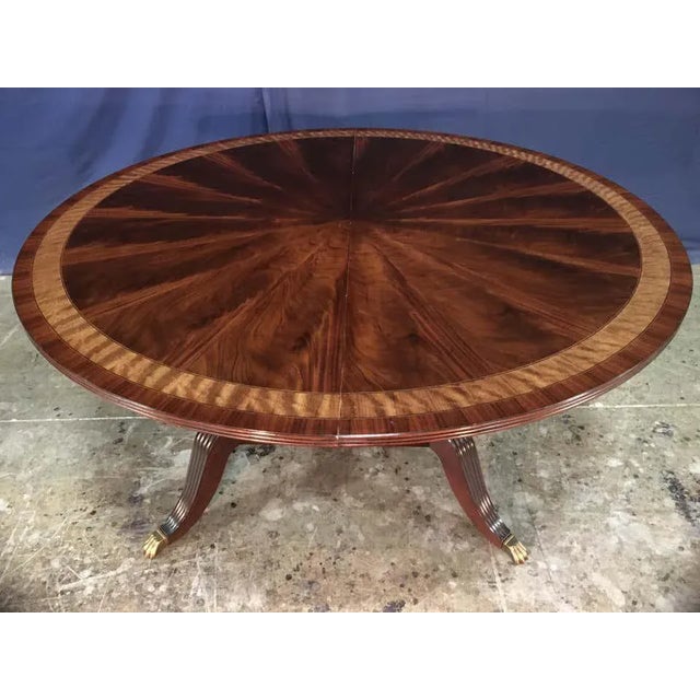 Not Yet Made - Made To Order Traditional Leighton Hall Custom Round Mahogany Dining Table For Sale - Image 5 of 12
