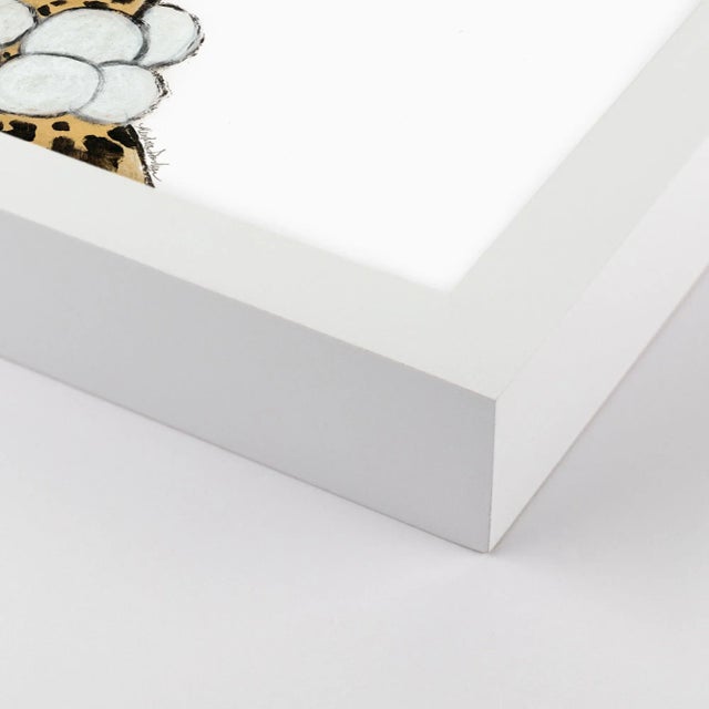 DESCRIPTION: Glam Cheetah by Kendra Dandy in White Frame, XS Art Print SPECIFICATIONS: Type: Framed Paper. Framed Size...
