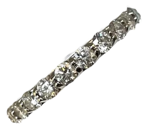 Dazzling 18k White Gold Eternity Band With 1.98 TCW Diamonds Size 6.5