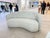 Modern Modern Curved Sofa in Neutral Upholstery For Sale - Image 3 of 3