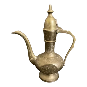Vintage Mini Engraved Brass Surahi Pitcher