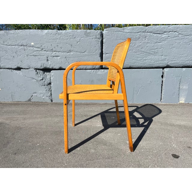 Alvar Aalto Bentwood and Cane Arm Chair, 1960 For Sale - Image 4 of 13