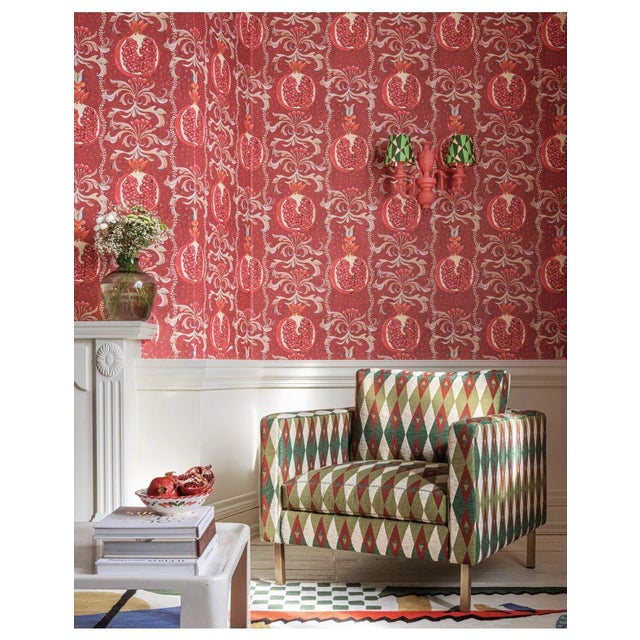 Contemporary Mind the Gap Melagranata Wallpaper For Sale - Image 3 of 3