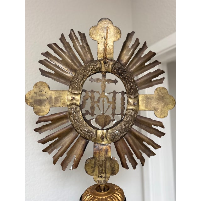Monumental Reimagined Ecclesiastical Standard Incorporating an 18th Century Austrian Processional Finial For Sale - Image 13 of 13