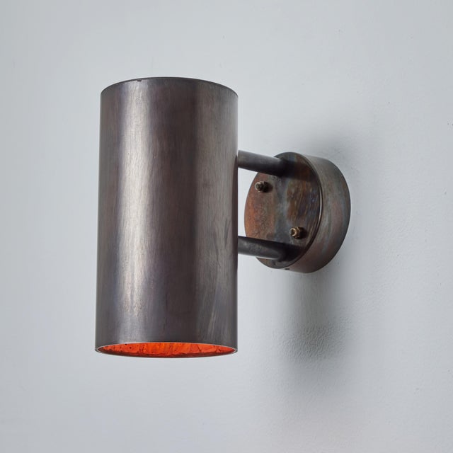 Örsjö Hans-Agne Jakobsson C627/110 'Rulle' Brown Patinated Outdoor Sconces - a Pair For Sale - Image 4 of 12