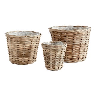 Normandy Tapered Basket Planters, Set Of 3 For Sale