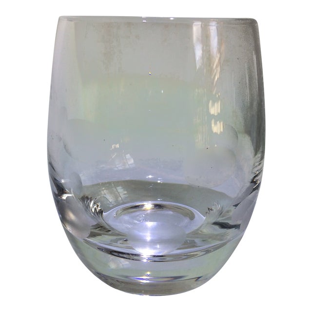 MidCentury Modern Style Crystal Roly Poly Heavy Bottom Whiskey Glasses