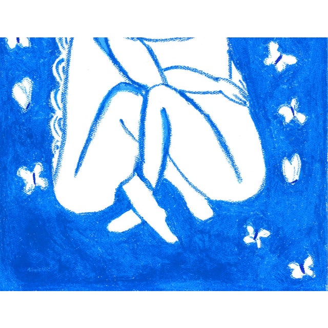 A quiet, intimate scene captures a moment in time. Works from this collection have always depicted nudes in blue. This is...