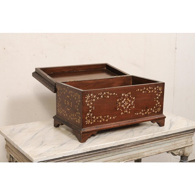 Mid 20th Century Hand-Crafted Kashmiri Keepsake Box W/ Inlay For Sale - Image 11 of 12